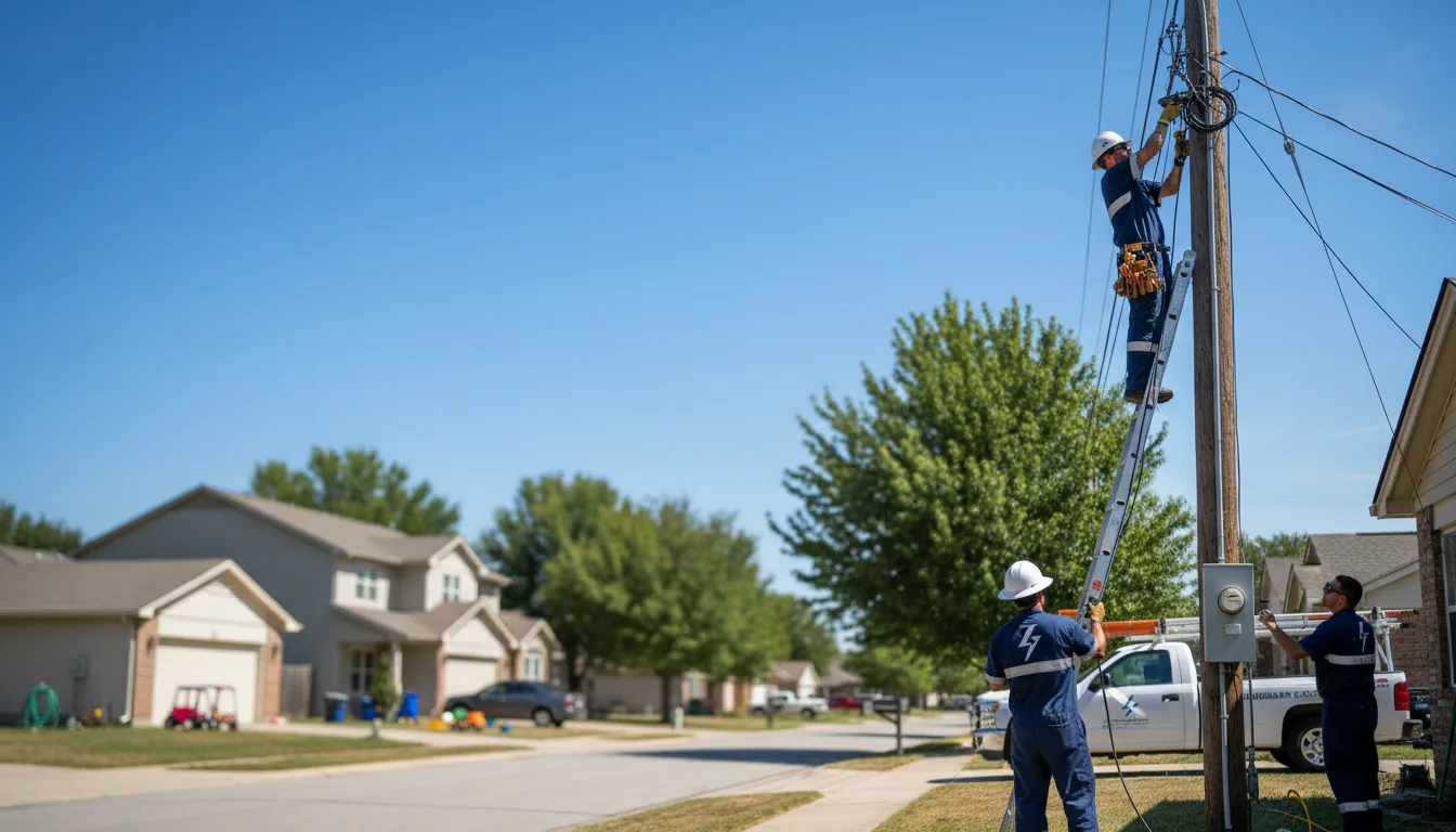 Residential electrician providing installation services in Grandview, MO